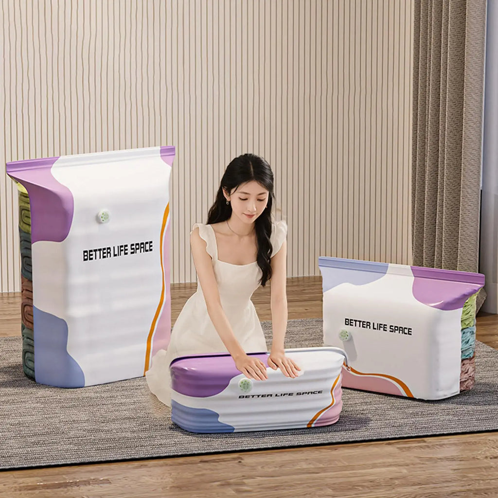 Large No-Pump Storage Bags for Clothes & Quilts