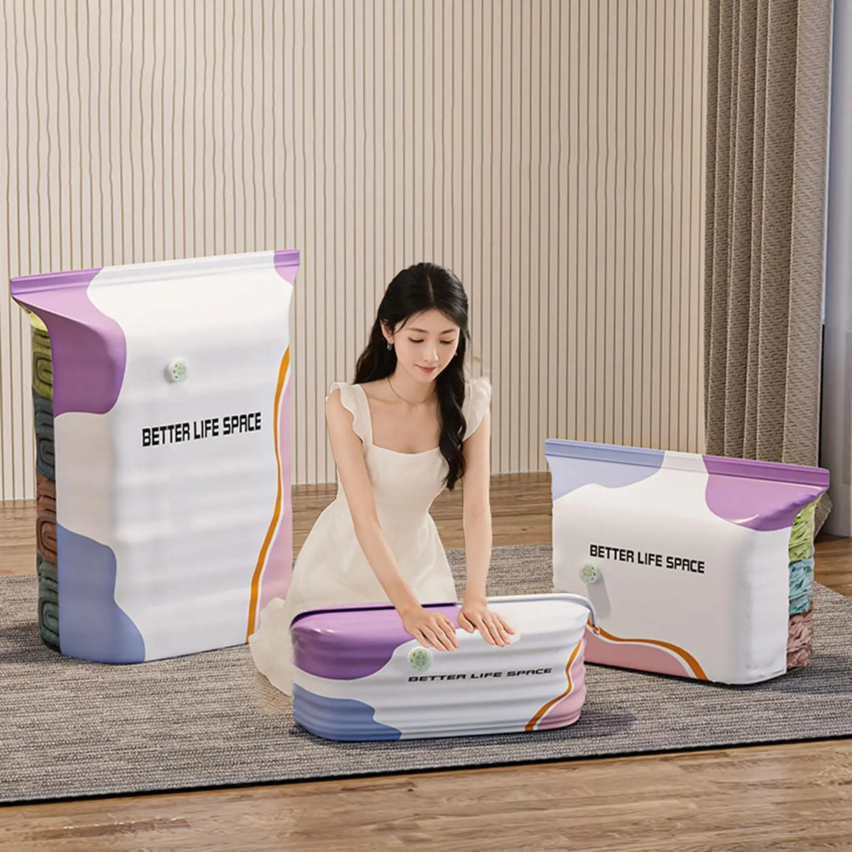 Large No-Pump Storage Bags for Clothes & Quilts