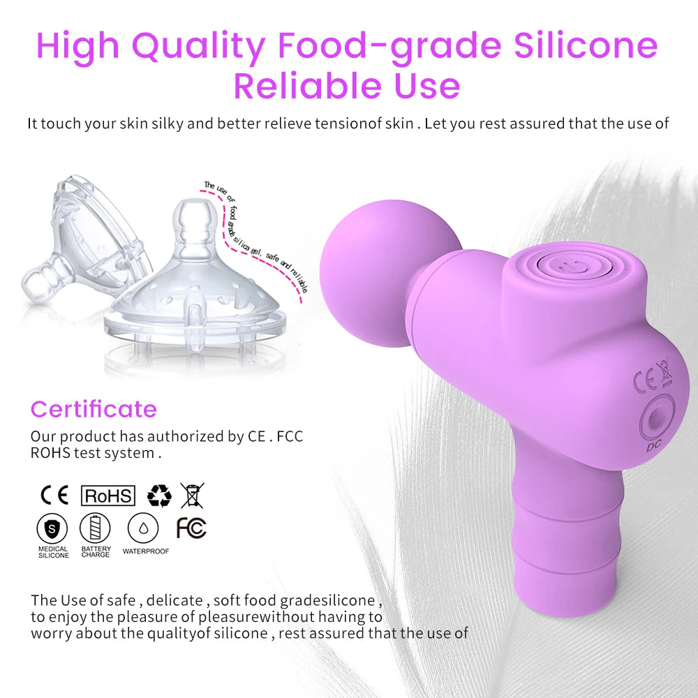 USB-Rechargeable Wand Vibrator & Personal Massager