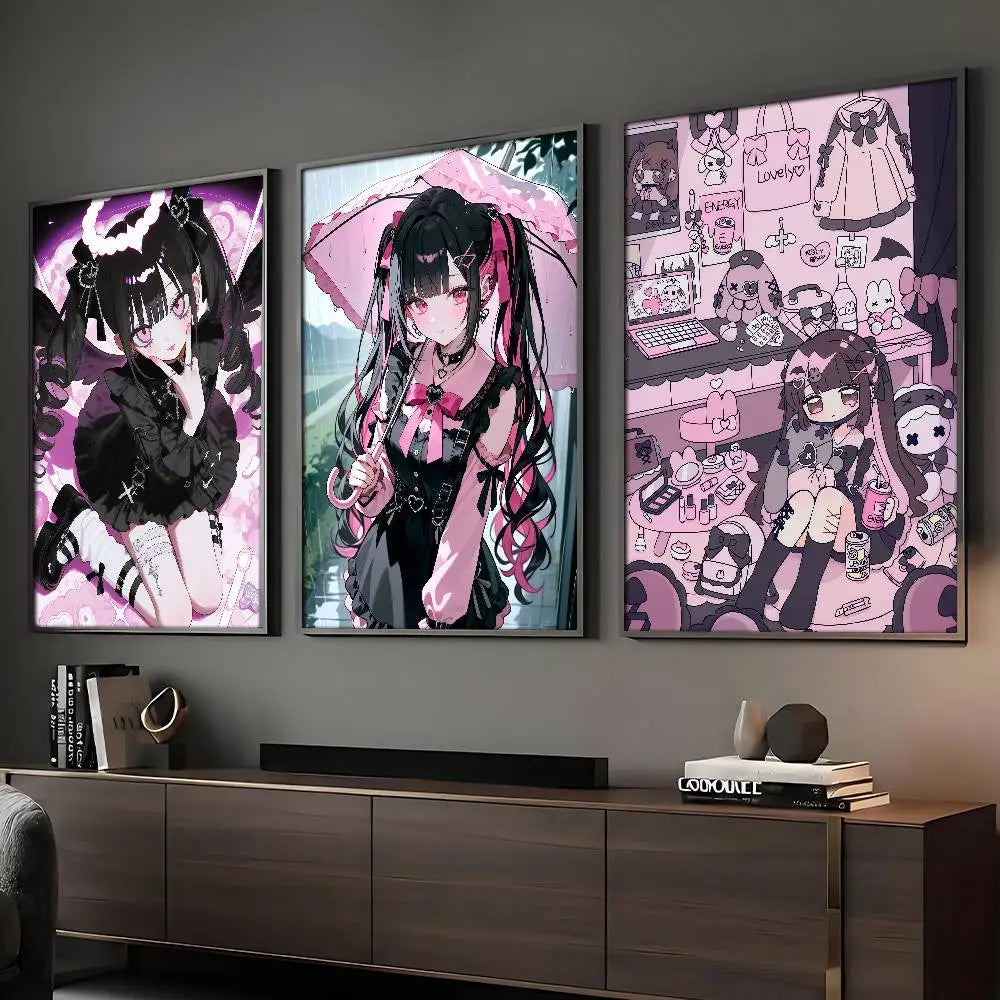 Jirai Kei Anime Waterproof Wall Poster