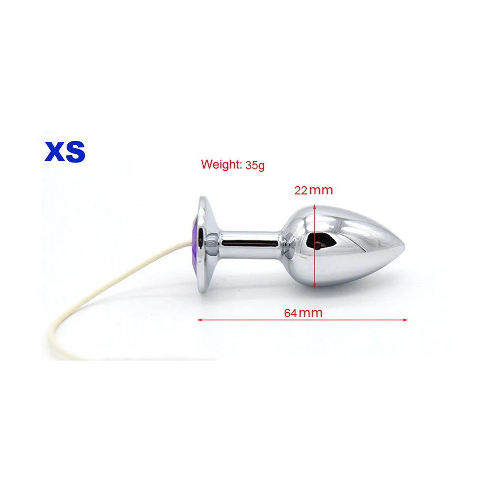 Electric-Stimulation Metal Anal Bead Plug