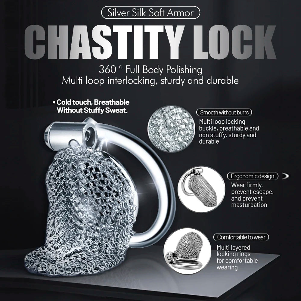 Mesh Stainless Steel Chastity Cage