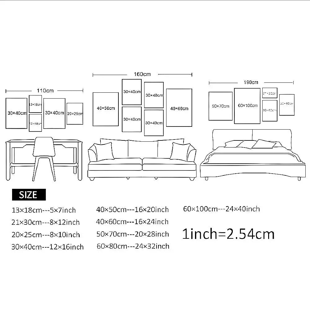 Black & White Line Art Wall Poster