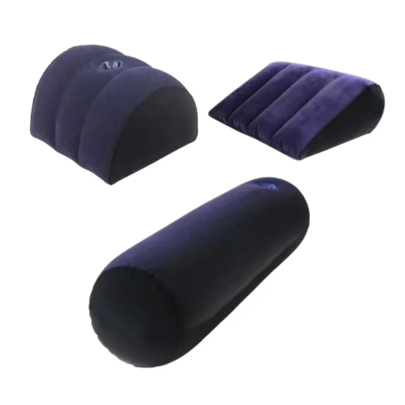 Portable Inflatable Flocked Positioning Wedge Cushion