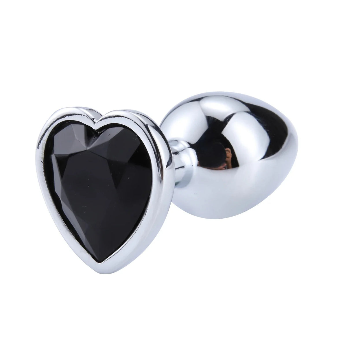Heart-Base Crystal Metal Anal Plug