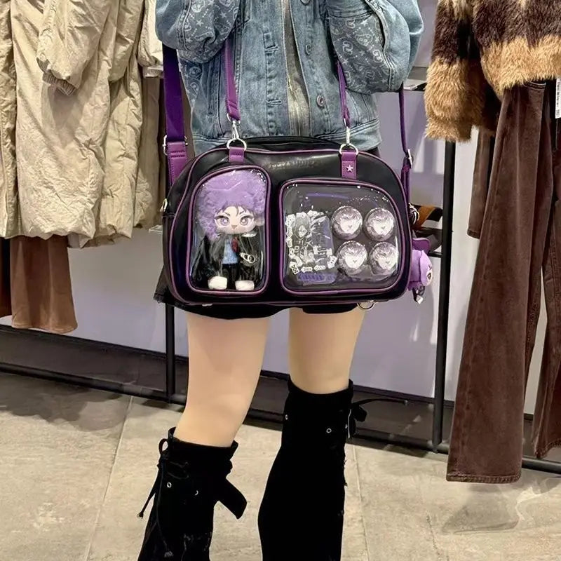Y2K Large Transparent Ita Bag