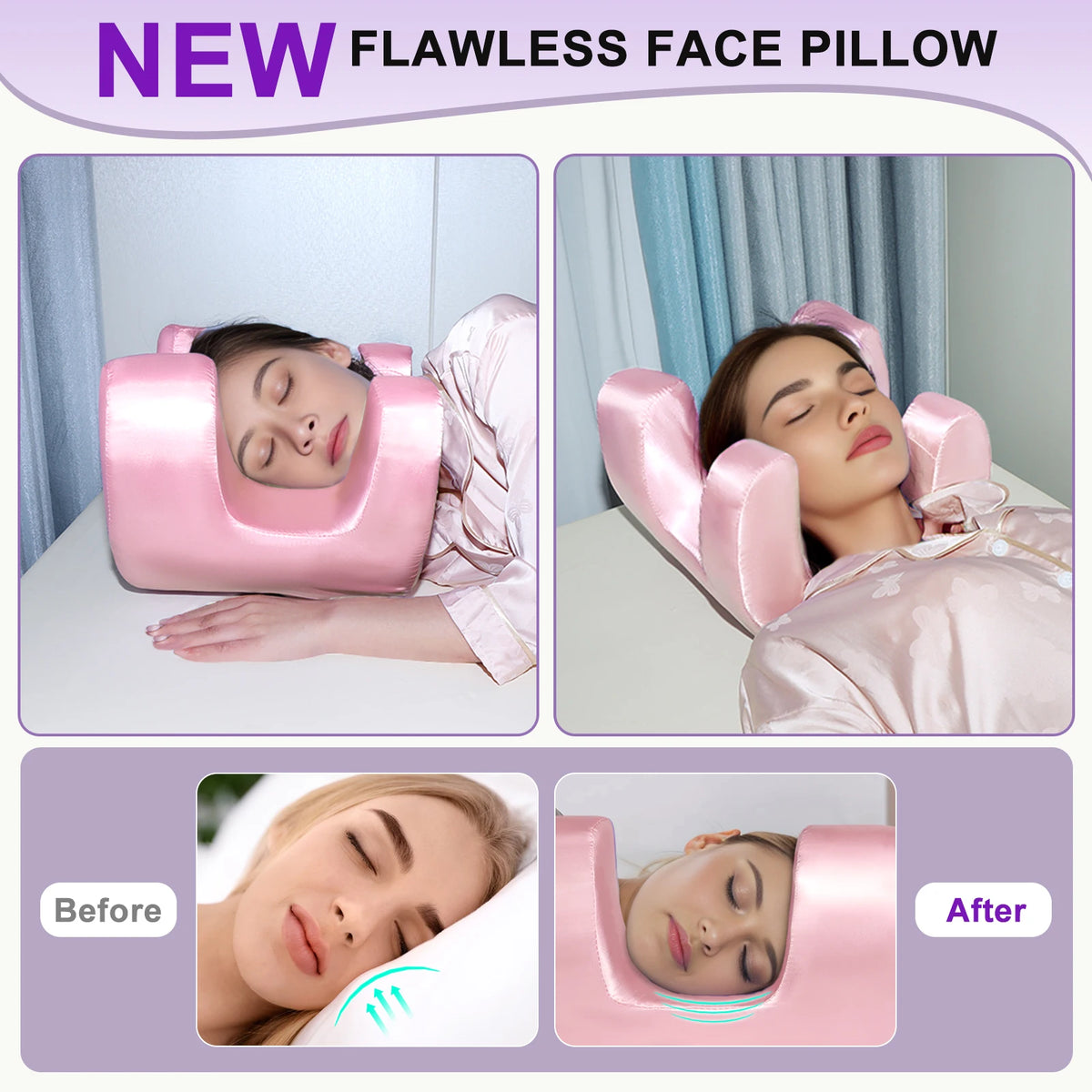 Memory Foam Side & Back Sleeper Pillow with Pillowcase