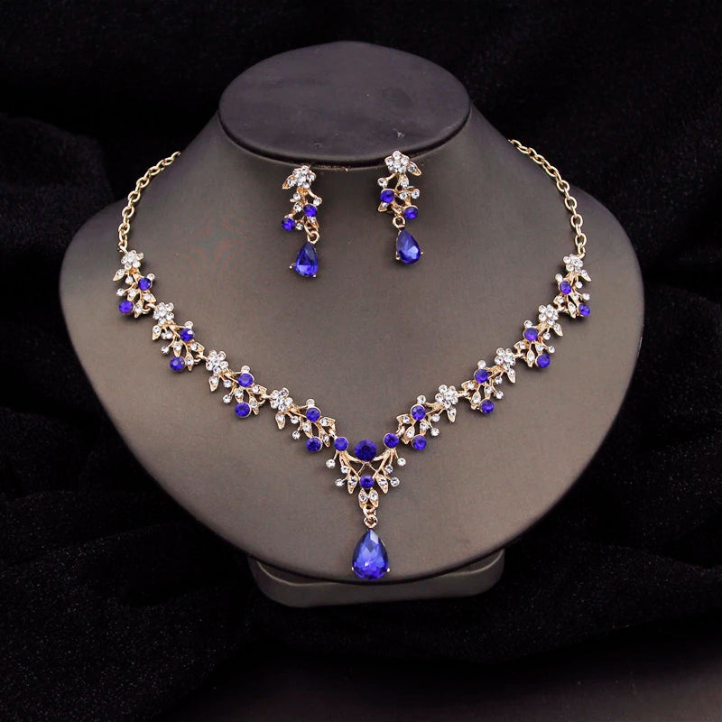 Crystal Choker Necklace & Earring Set
