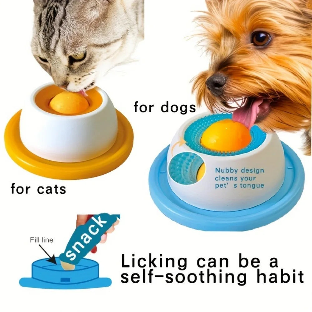 Pet Lick Mat & Slow-Feeder Snack Plate