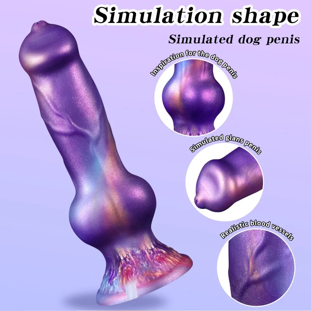 Realistic Dog Dildo With Squirting Enema Soft Silicone Suction Cup Water Syringe For Anal Play Vaginal Cleaning Adult Sex Toys