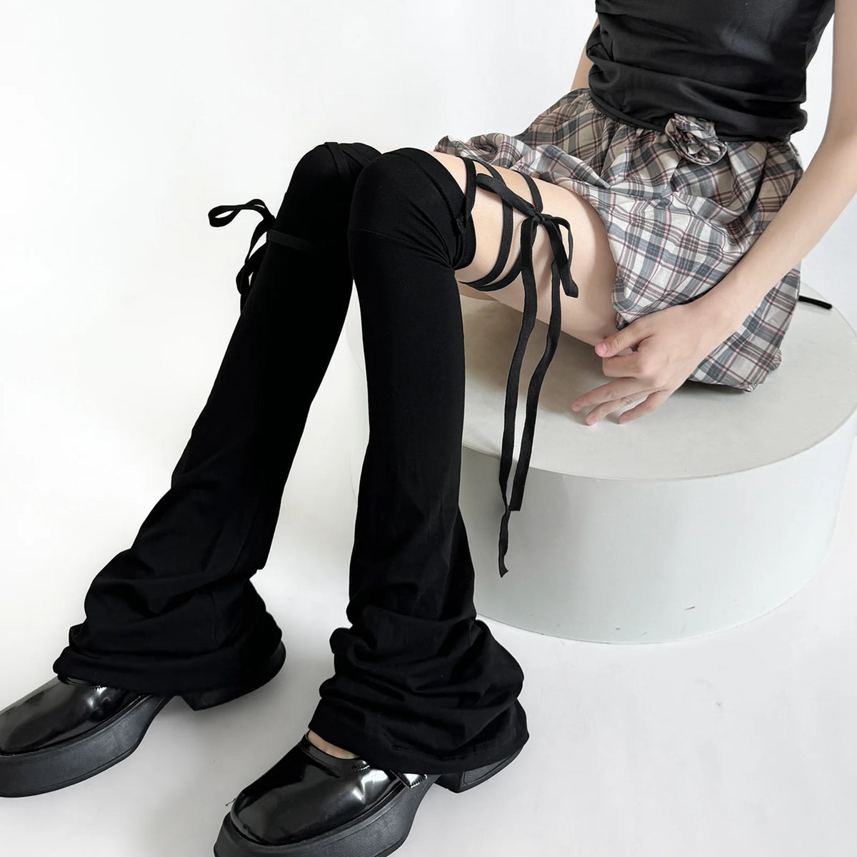 Tie-Up Over-Knee Y2K Leg Warmers