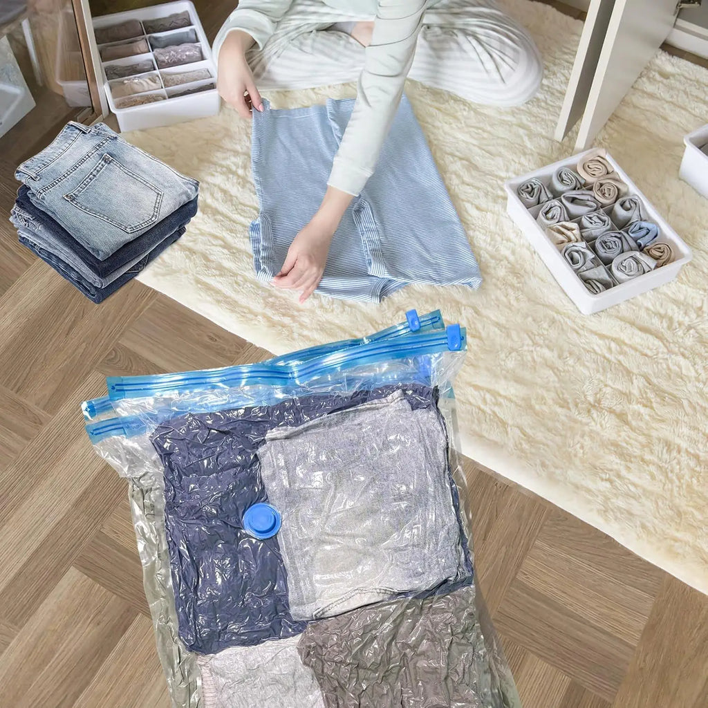 Vacuum Storage Bags Space Saver Vacuum Storage Bags, Vacuum Seal Bags for Clothing, Clothes, Comforters and Blankets