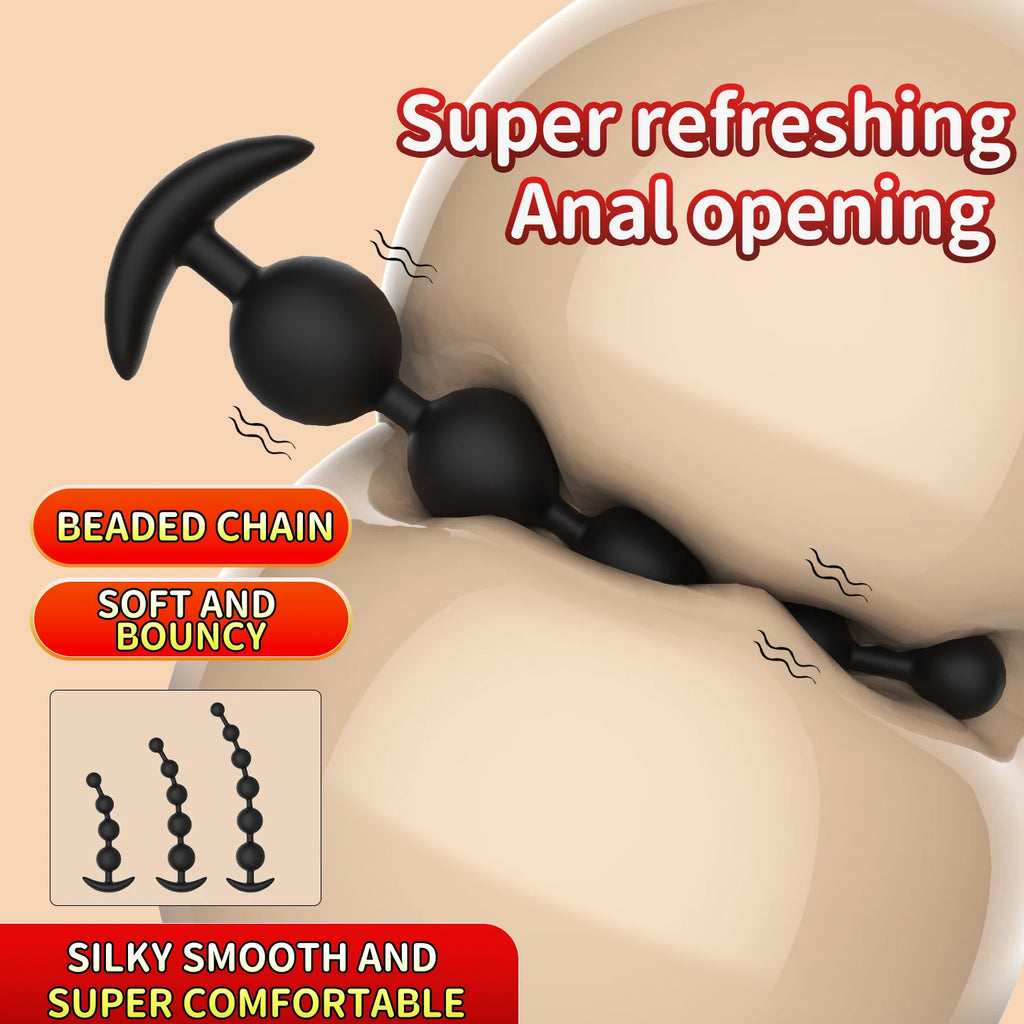 Small Silicone Beginner Anal Bead Set