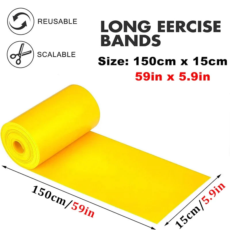 Elastic Yoga Fitness Bands Yoga Pilates Resistance Bands for Men Women Home Work Out Band Yoga Flexibility Stretching Equipment