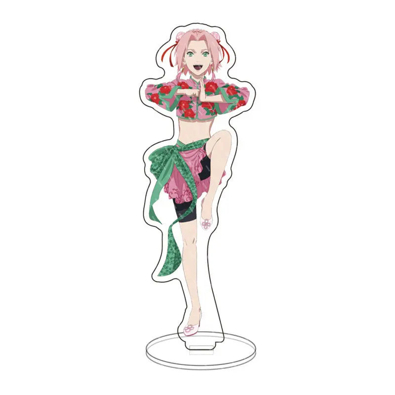 Japan Naruto Acrylic Stand Shippuden Uchiha Sasuke Sakura Desktop Decoration Doll anime figure character Christmas gift 15cm