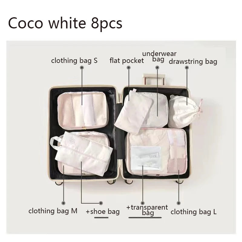 6-Piece Travel Packing Cube & Toiletry Bag Set