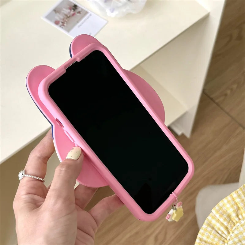 Kawaii Carton Rabbit Phone Case For iPhone 16 Pro 15 14 13 Pro Max Cover Silicone Shockproof Cases 15 ProMax 16Pro Cute Funda 14