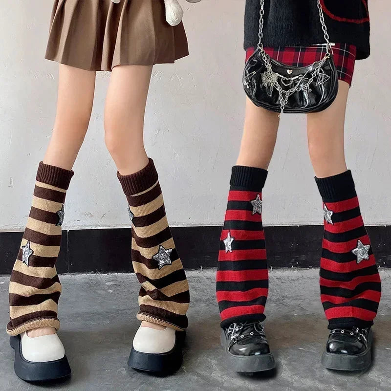 Star Stripe Gothic Lolita Leg Warmers