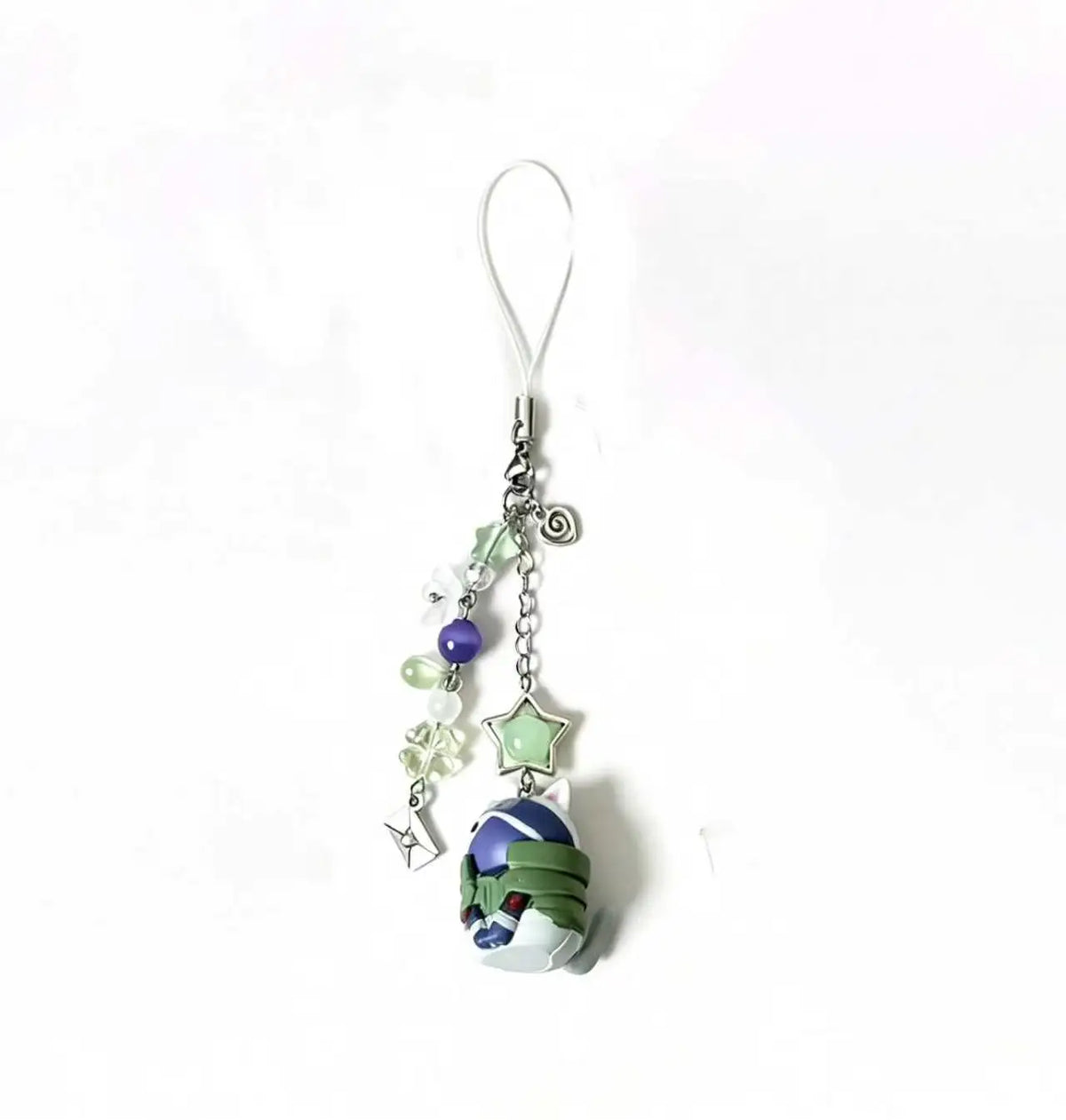 Hidden Leaf Ninja Cat Beaded Phone Charm