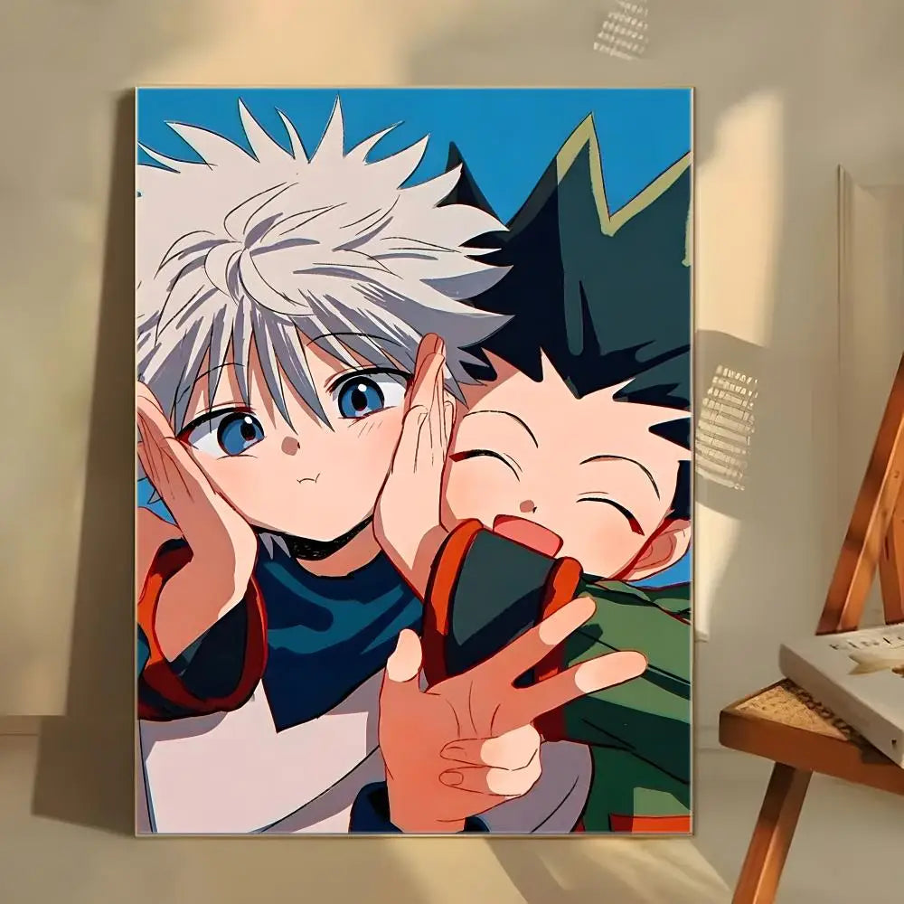 Animation H-Hunter x Hunter Poster  Self-adhesive Art Waterproof Paper Sticker Coffee House Bar Room Wall Decor