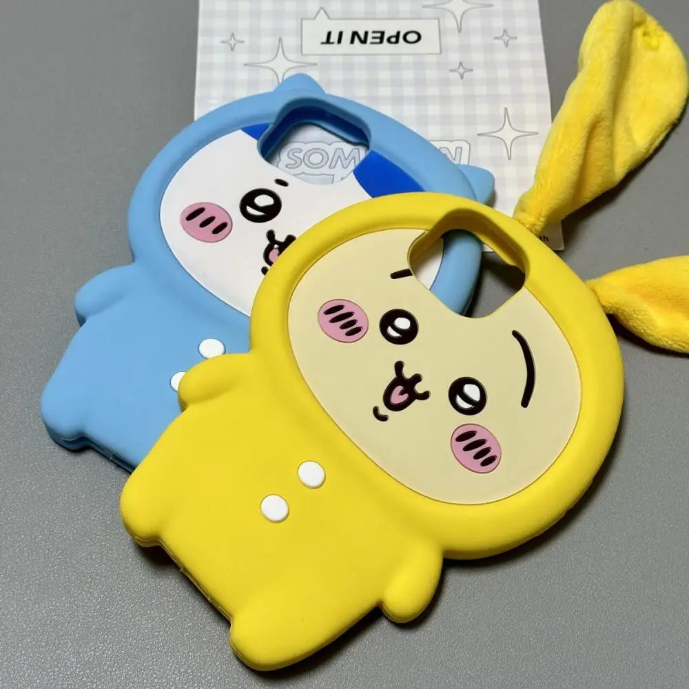 Kawaii Usagi Mobile Phone Case for Iphone17 16 15Promax Cute Chiikawa Protective Case Girl Cartoon Silicone Phone Case Anti-Fall