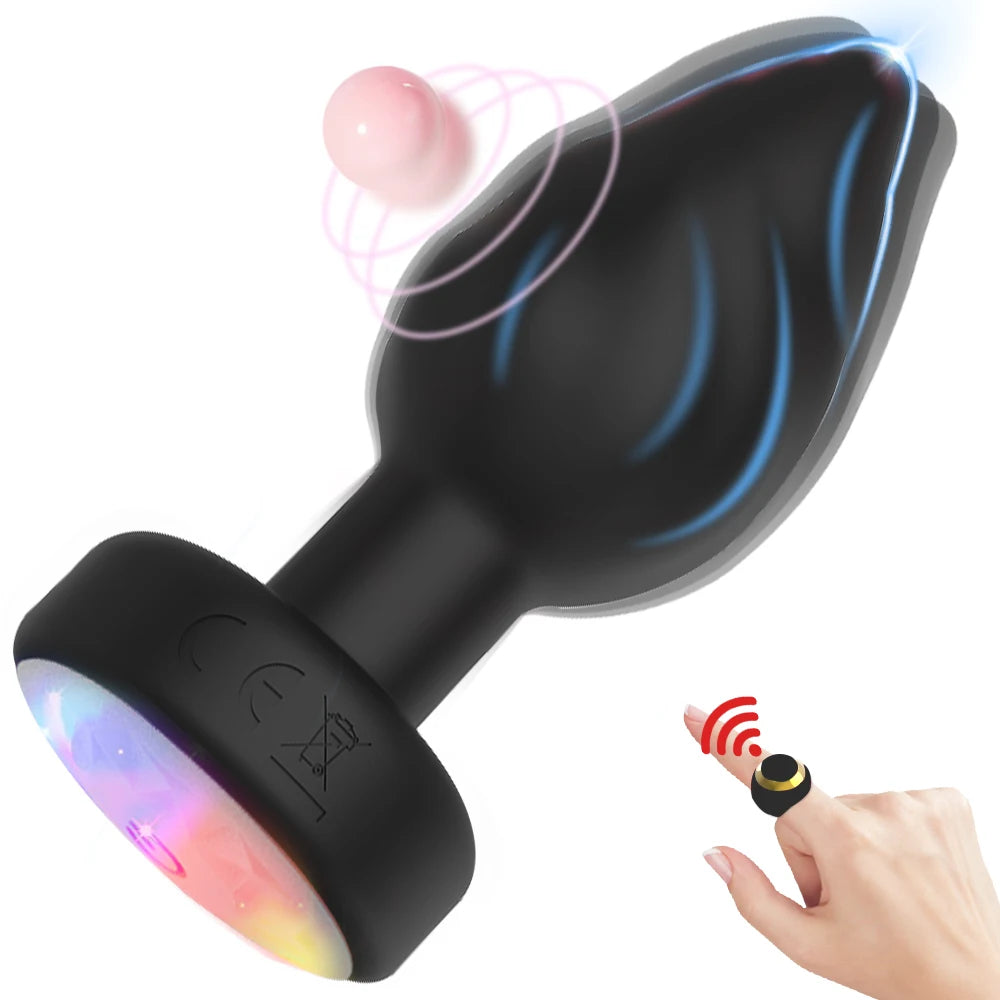 Light-Up Remote Vibrating Anal Plug – 10 Modes