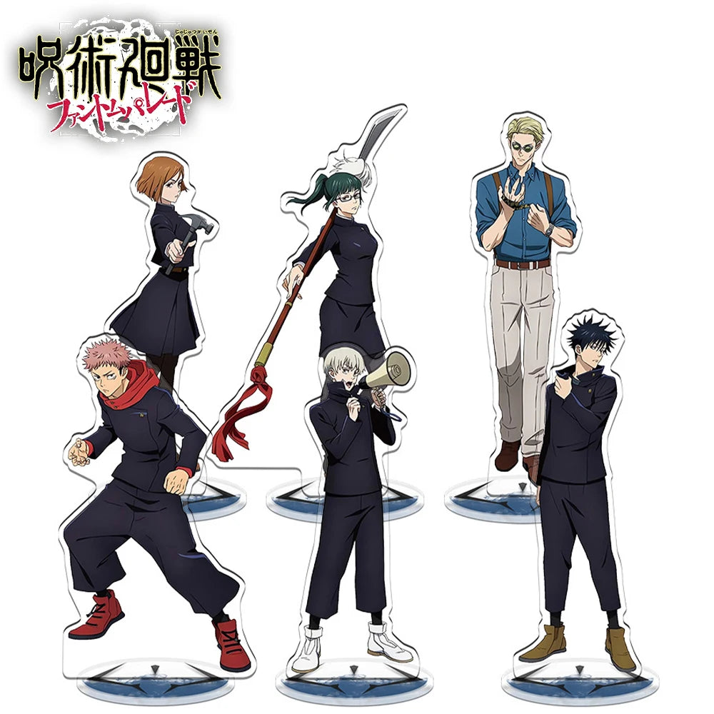 1PCS Anime Jujutsu Kaisen Yuji Itadori Satoru Gojo Stand Model Plate Desk Decor Standing Sign Game Fans Gift