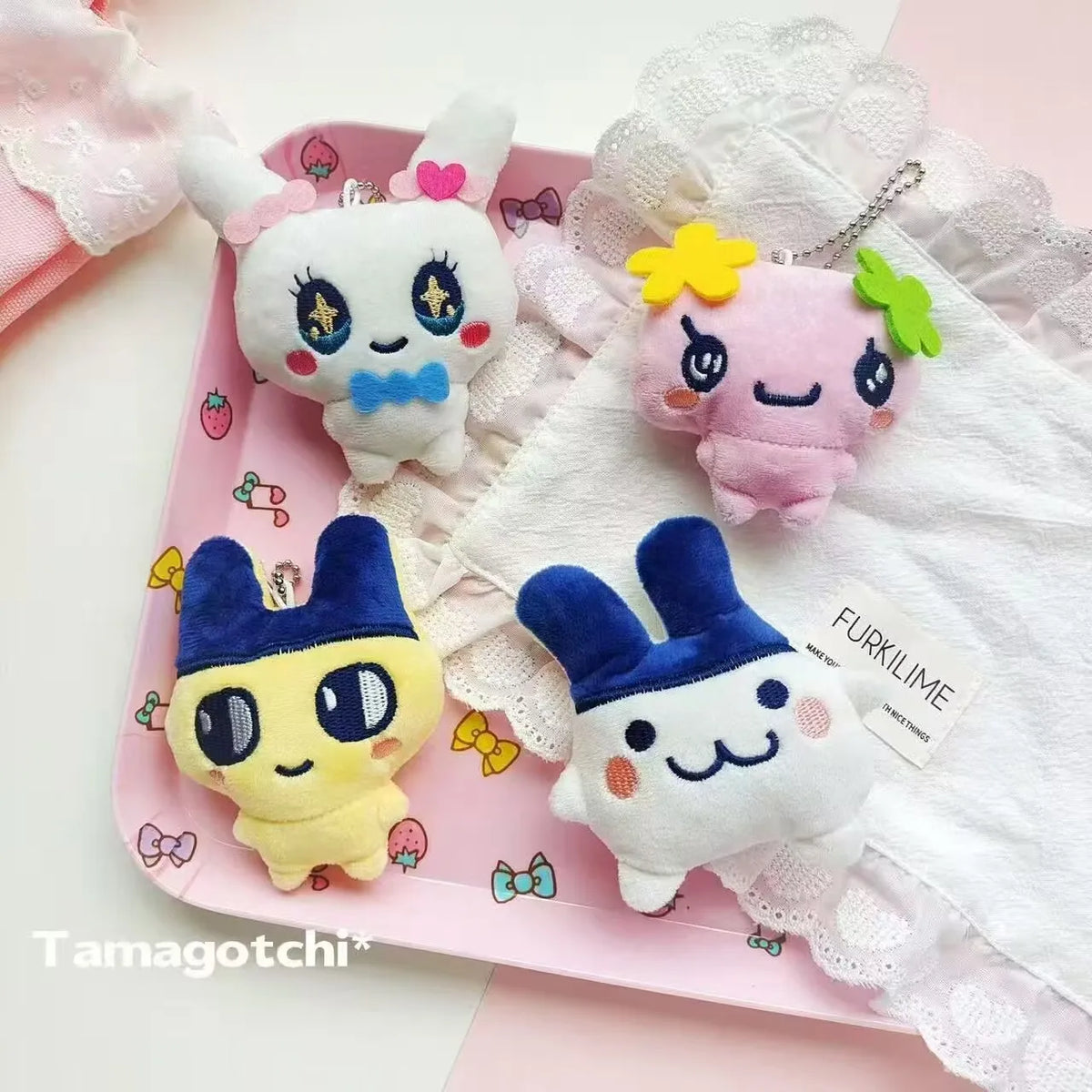 Tamagotchi Mametchi Plush Keychain