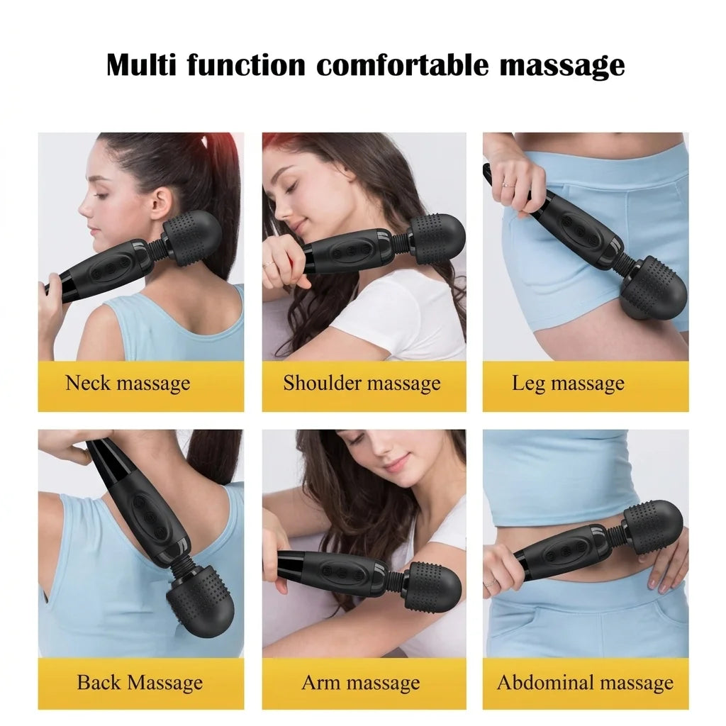 Portable Electric Wand Body Massager – 20 Modes/8 Speeds