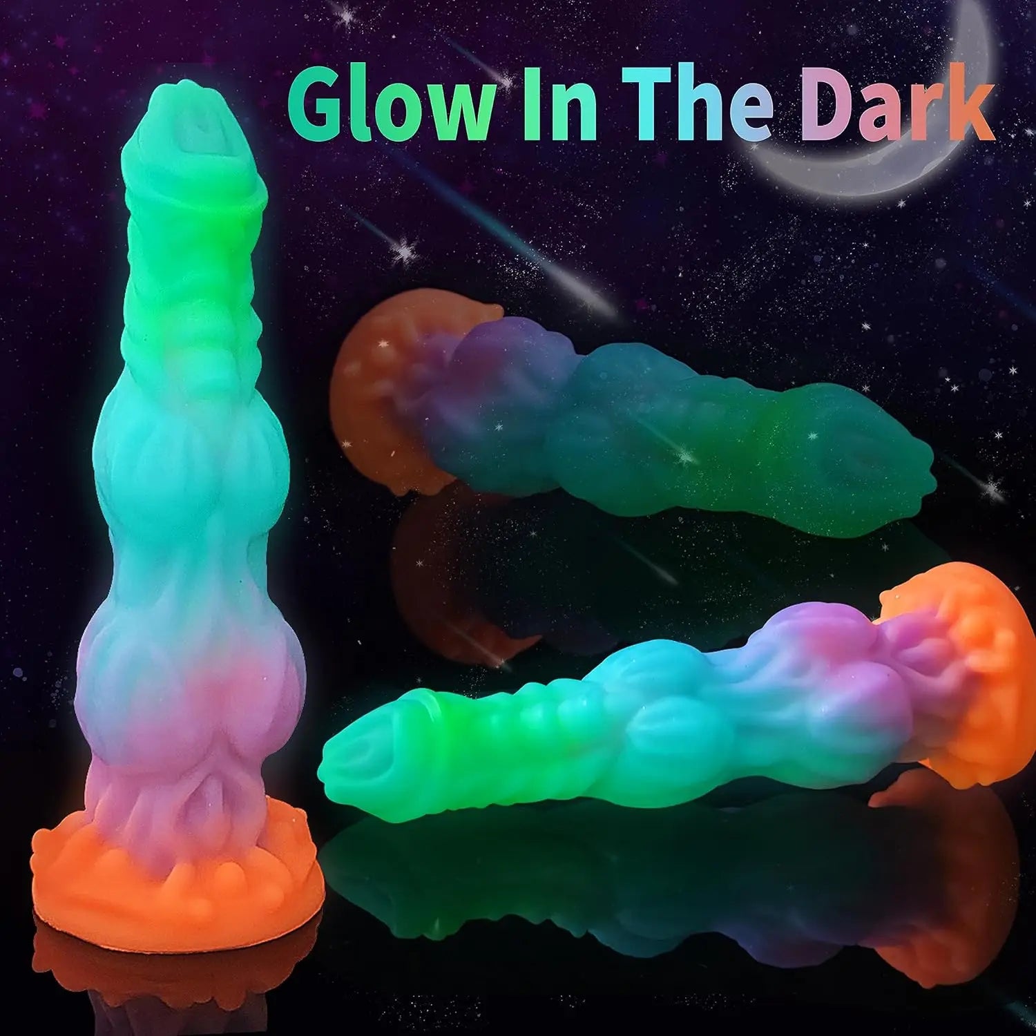 Huge Dog Dildo Luminous Penis Anal Plug Animal/Monster Dick Vagina Anus Stimulate Sex Toys Masturbation Butt Plug For Women Men