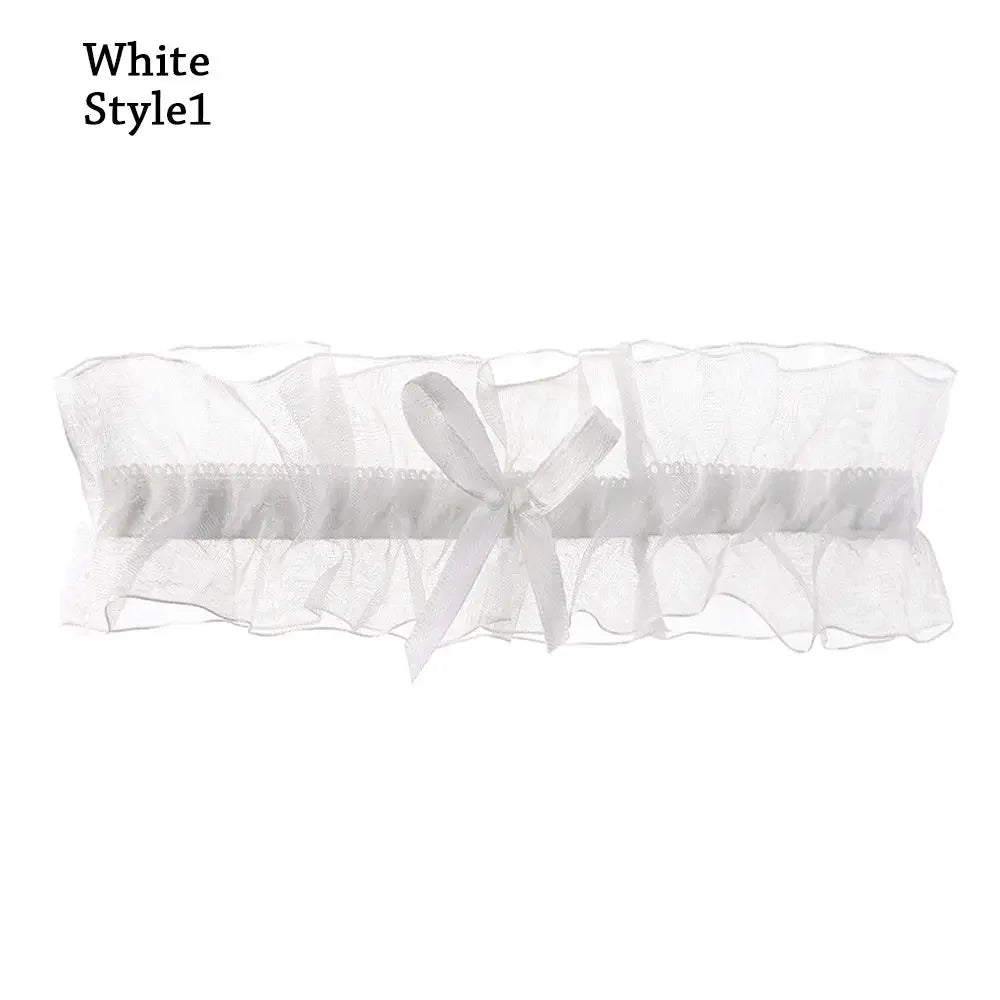 Sexy Leg Garters Belt Floral Bowknot Jartiyer Sexy Suspender Women Wedding Party Bridal Lingerie Cosplay Garter Lace