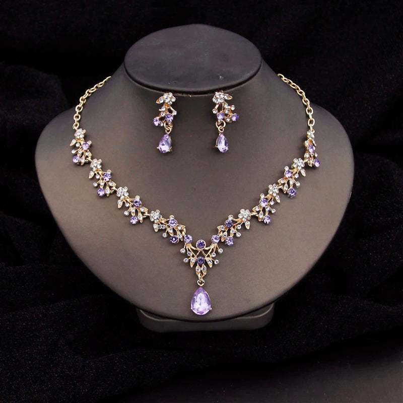 Crystal Choker Necklace & Earring Set