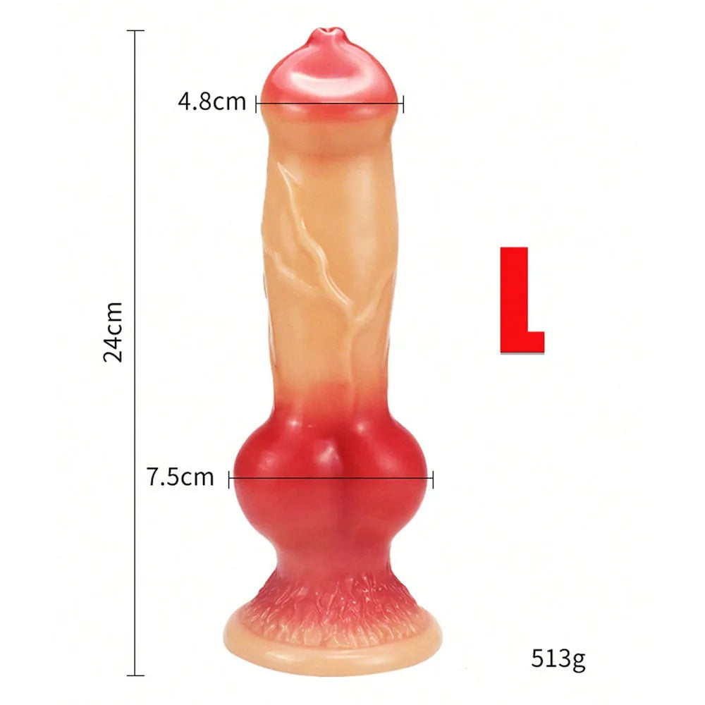 Silicone Animal Dog Dildo Realistic Thrust M-XXL Vaginal Anal Plug Adults Sex Toys For Women Men Masturbators Fake Penis Big