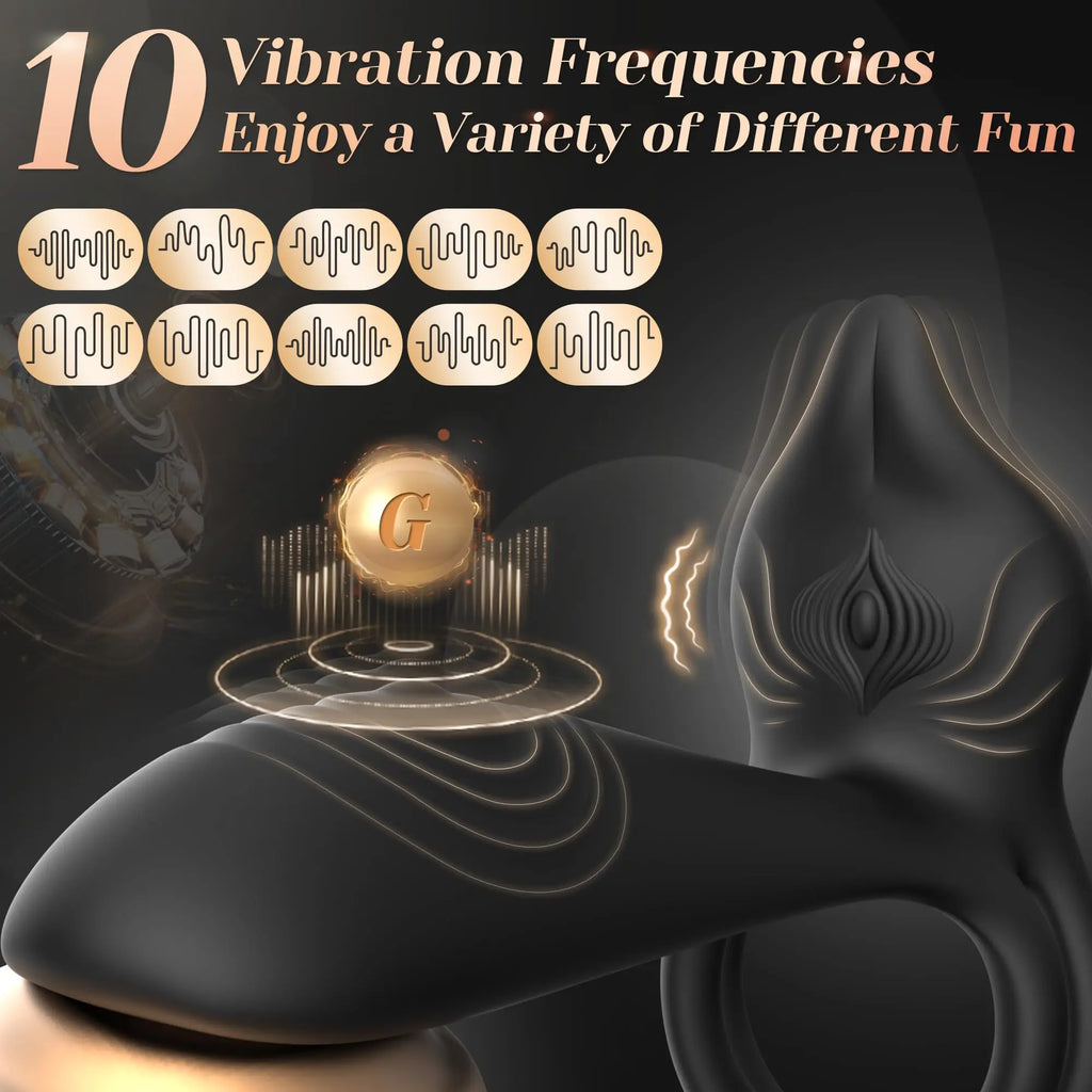 Remote-Control 10-Mode Vibrating Ring