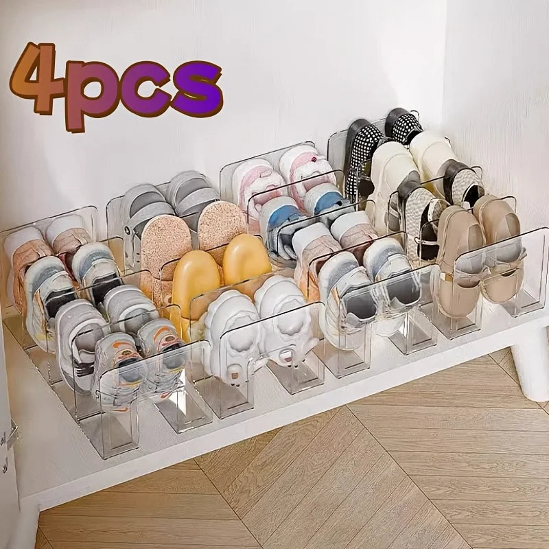 2/4-Pack Vertical Space-Saving Shoe Racks
