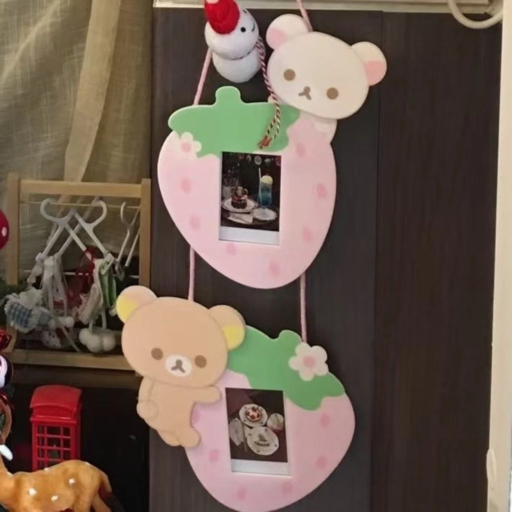 Strawberry Bear Connected Photo Frame Wall Decor