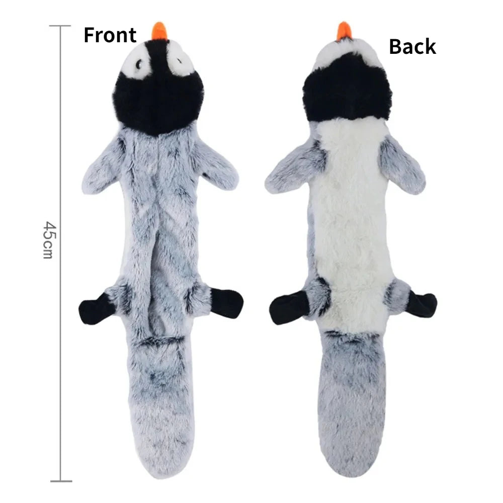 No-Stuffing Animal Squeaky & Crinkle Dog Toy