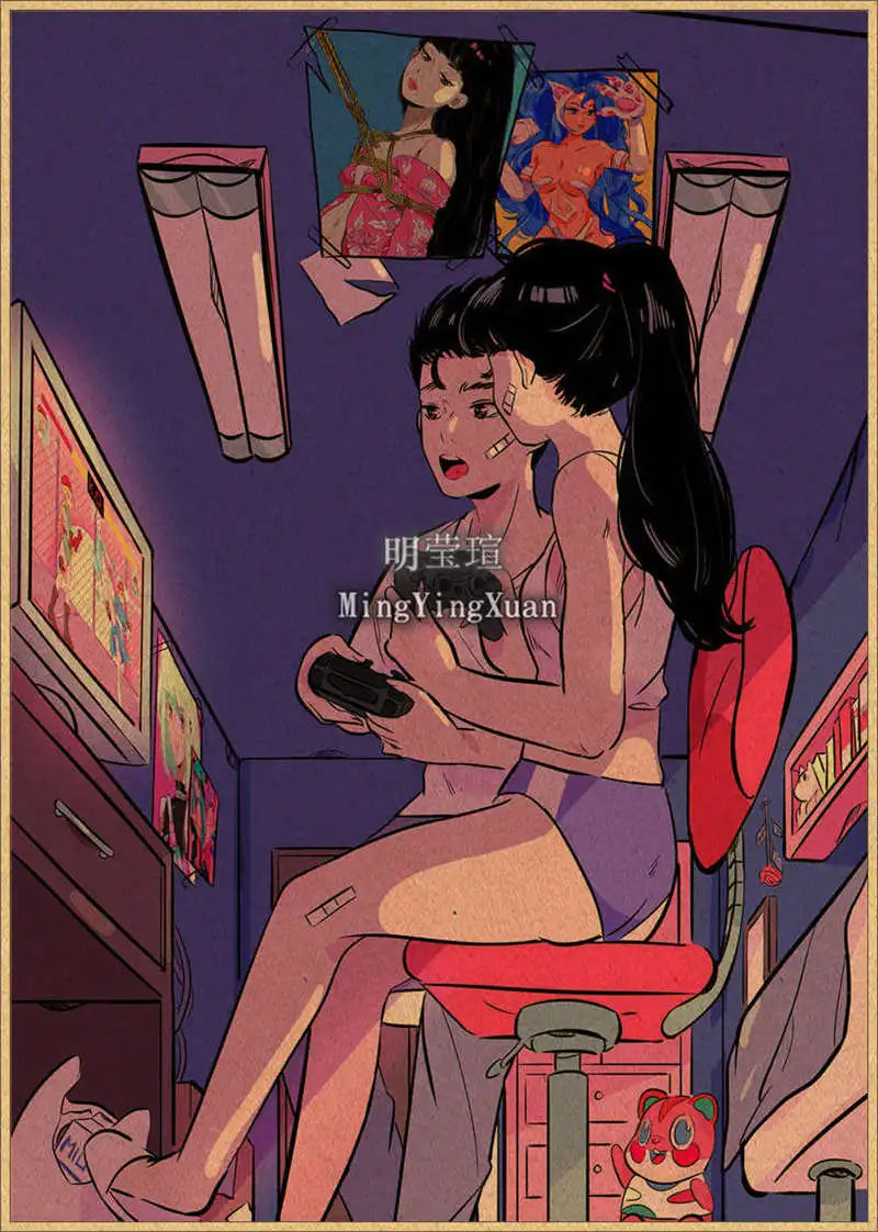 Japanese Anime 4K-Style Decorative Wall Poster