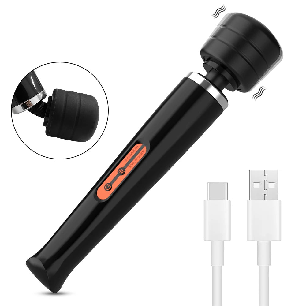 USB-Rechargeable Large Magic Wand Vibrator
