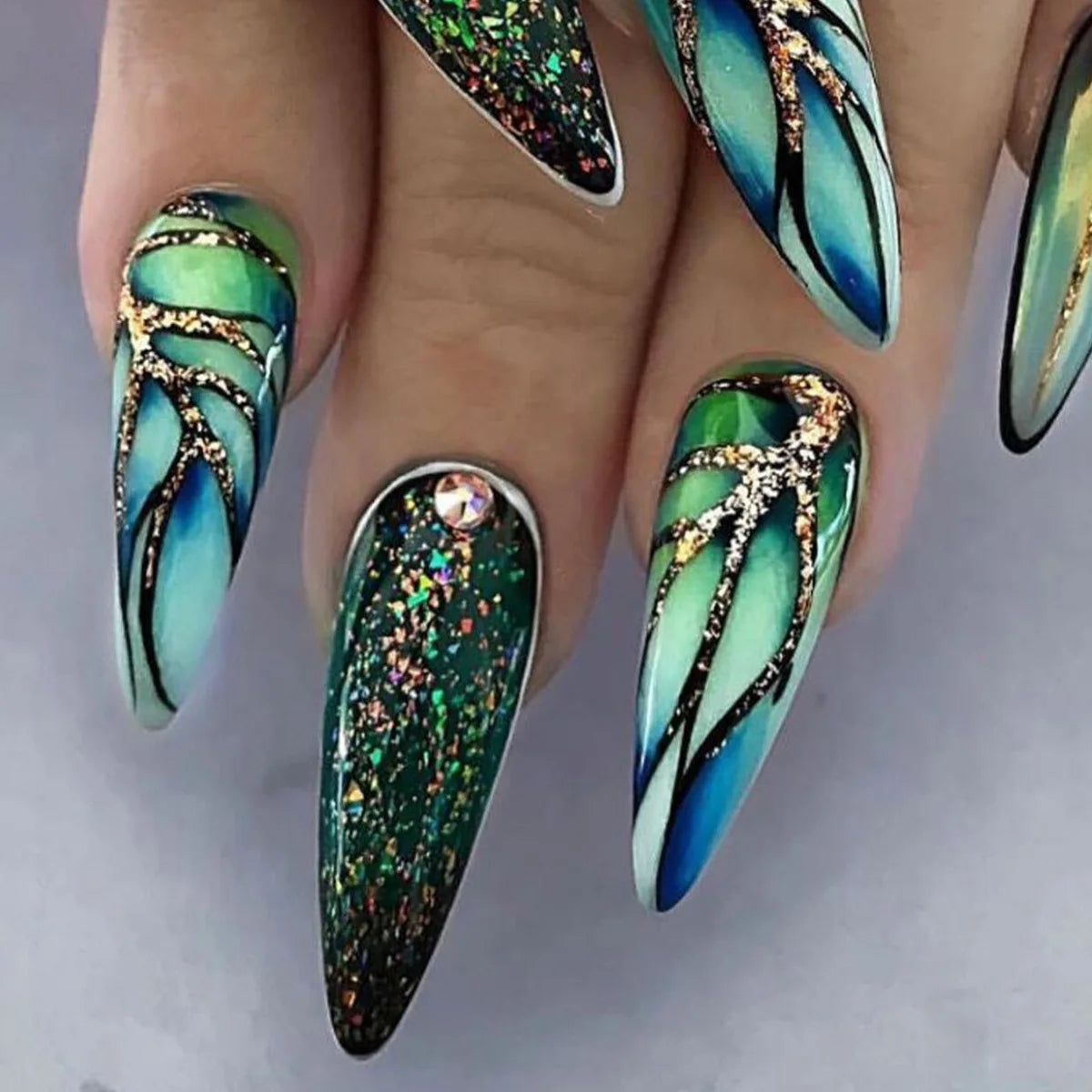 Leopard Print Stiletto Press-On Nails – 24 Pieces