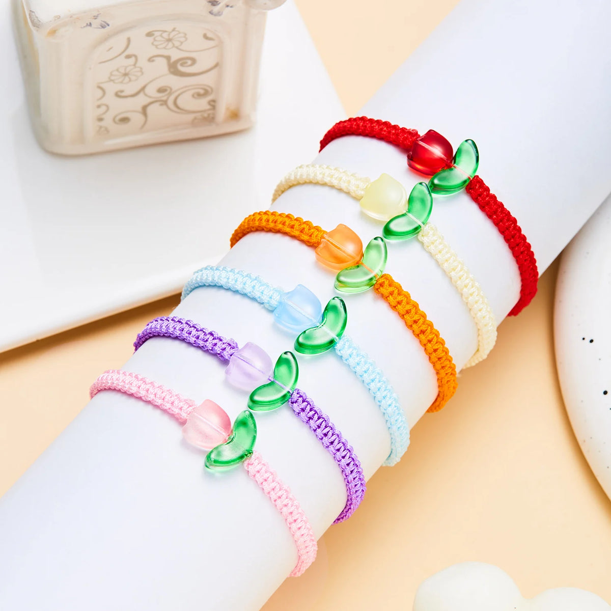 Colorful Flower Friendship Bracelet