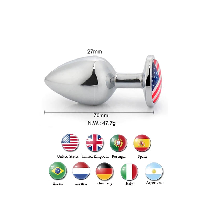 Waterproof Stainless Steel Jewelry Anal Plug