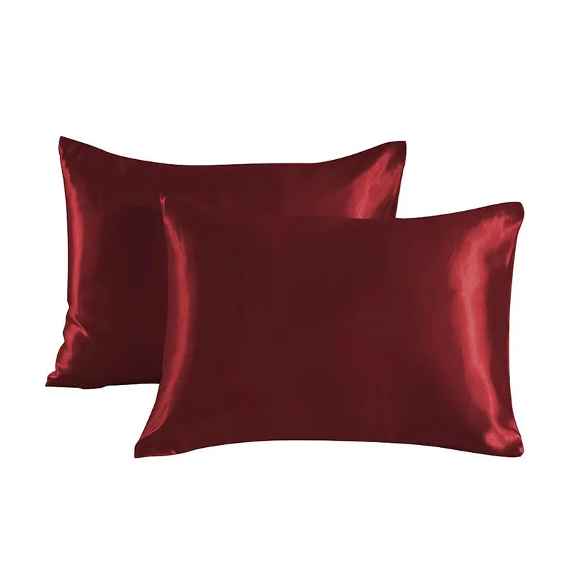 2-Piece Polyester Satin Pillowcase Set