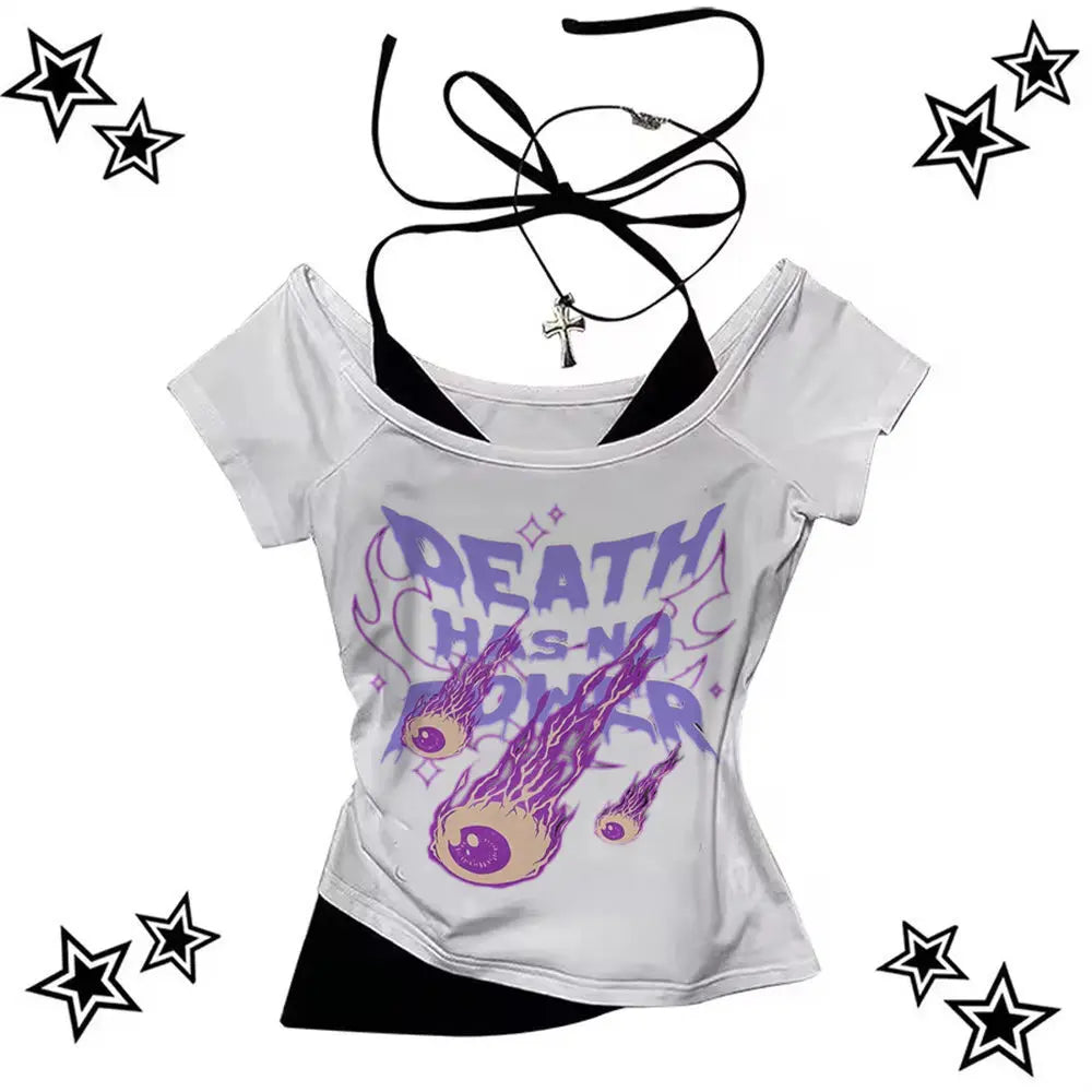 Vintage 2000s Gyaru Y2K Crop Top