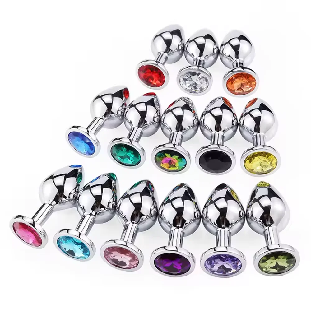 Crystal-Tip Stainless Steel Anal Plug