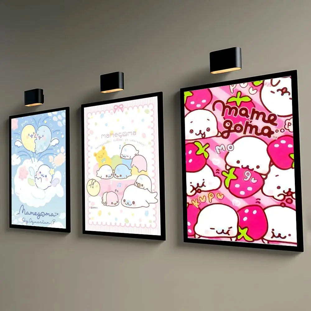Mamegoma Kawaii Self-Adhesive Wall Poster