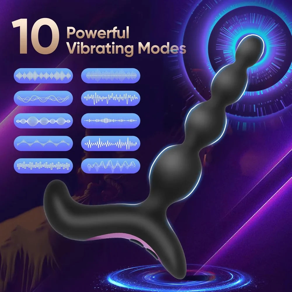 Rechargeable Multi-Mode Vibrating Anal Beads