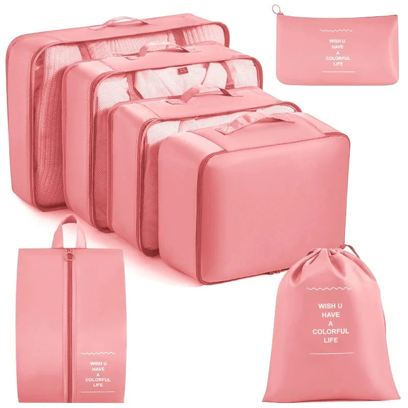 Travel Packing Cube Set for Clothes & Shoes