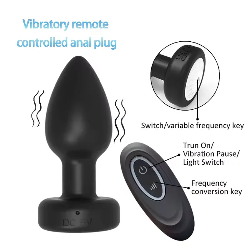 Remote-Control LED Vibrating Anal Plug