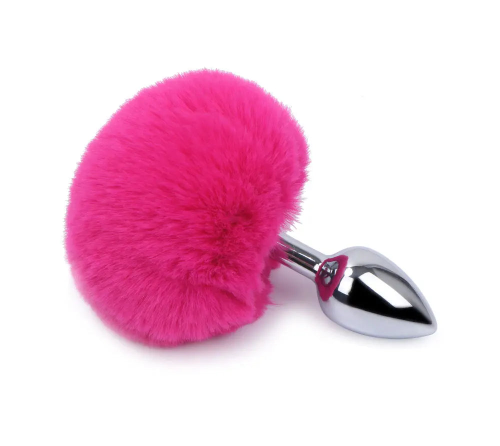 Stainless Steel Rabbit Tail Anal Plug